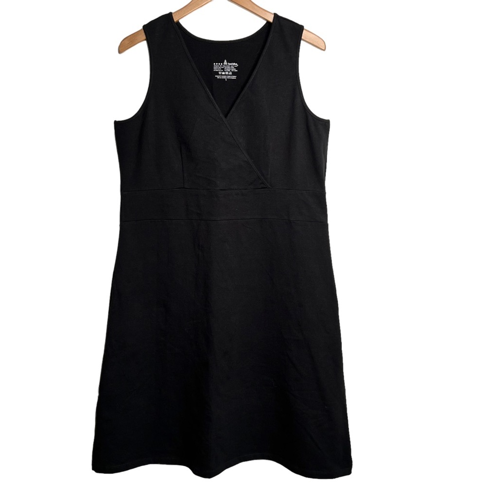 Neon Buddha Sleeveless Surplice Black Dress L